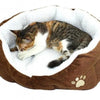 Paw Print Soft Fleece Pet Bed