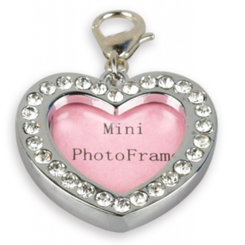 Rhinestone Mini Photo Frame Pet Tag